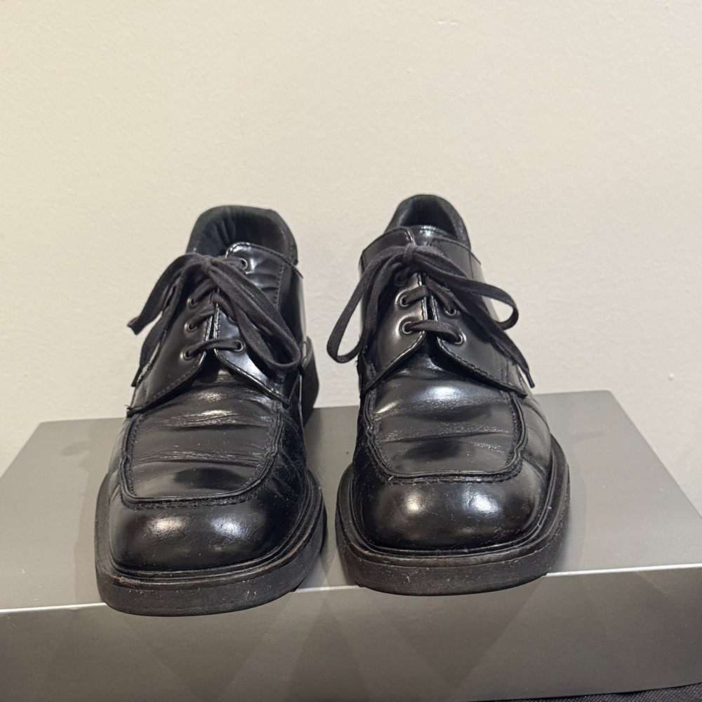 Gucci Black Leather Oxfords